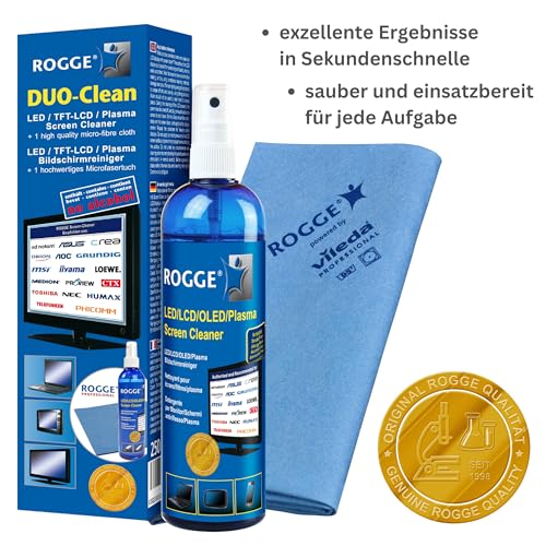 ROGGE – Bildschirmreiniger 250ml + Microfasertuch - 3