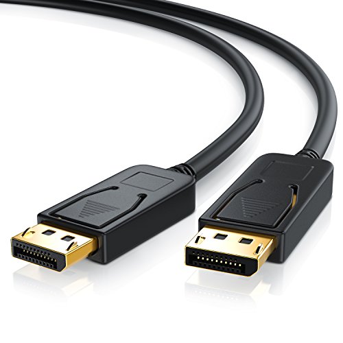 CSL – 2m Ultra HD (4k) Displayport 1.2v (DP) auf Displayport 1.2v (DP) Kabel | inkl. Speerfunktion | Auflösung bis zu 3840 x 2160 | Zertifiziert | dreifach geschirmt | 24k vergoldete Kontakte | für Grafikkarten / PC und Apple - 2