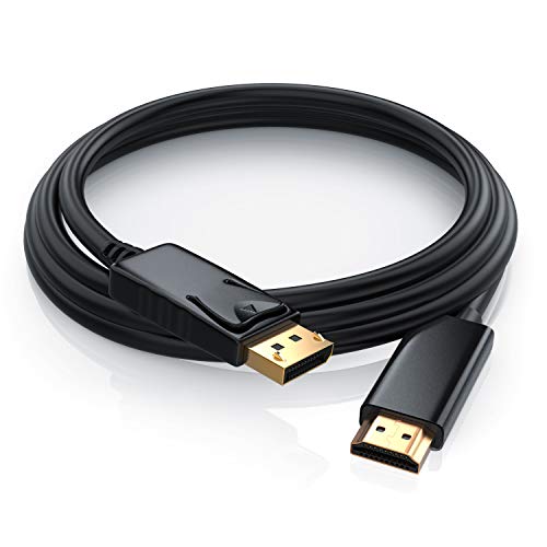 2m Full HD Premium Displayport (DP) auf HDMI Kabel High Speed inkl. Audio-Übertragung | 1080p | Displayport (Stecker M) zu HDMI (Stecker A) | zertifiziert | Apple und PC - 5