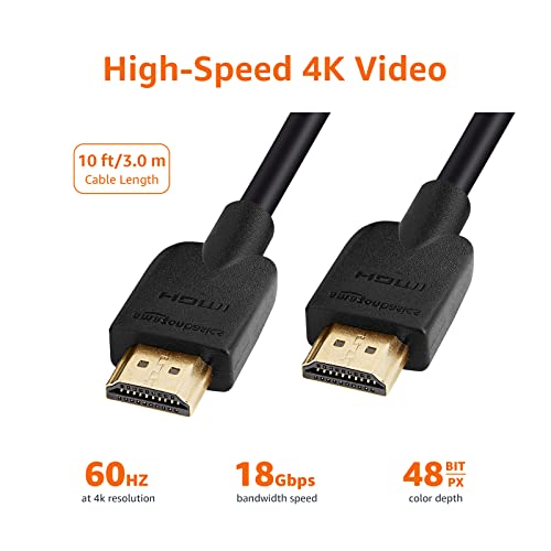 AmazonBasics Hochgeschwindigkeits-HDMI-Kabel 2.0, Ethernet, 3D, 4K-Videowiedergabe und ARC, 3 m - 7