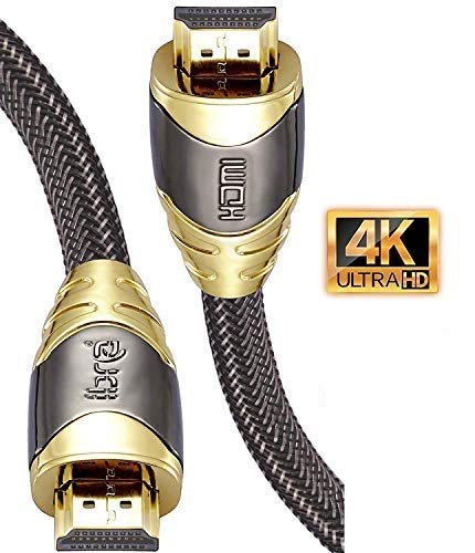 IBRA® LUXURY GOLD 2m HDMI Kabel HDMI 2.0 / 1.4a (Neuster Standard) Ultra HD 4K 3D PS4 Full HD 1080p 2160p ARC Highspeed mit Ethernet