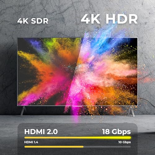 deleyCON 2m HDMI Kabel   HDMI 2.0 / 1.4a kompatibel   High Speed mit Ethernet (Neuster Standard)   ARC   3D   4K Ultra HD (1080p/2160p) - 4