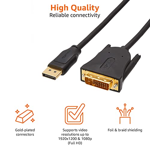 AmazonBasics Verbindungskabel, DisplayPort auf DVI, Full-HD, 3 m - 3