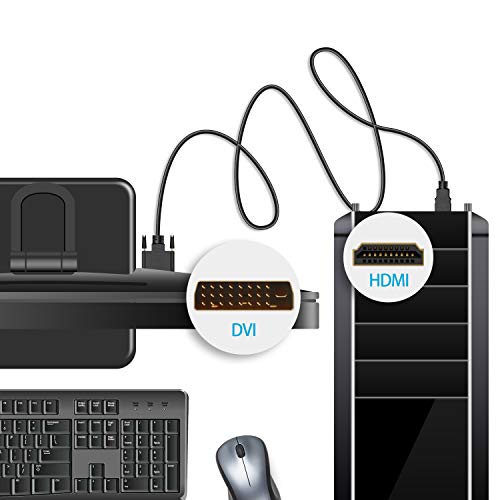 HDMI auf DVI Kabel, Rankie 1.8m CL3 Bewertet High Speed Bidirektionale HDMI-DVI Adapter Kabel HDTV Cable – R1107 - 6